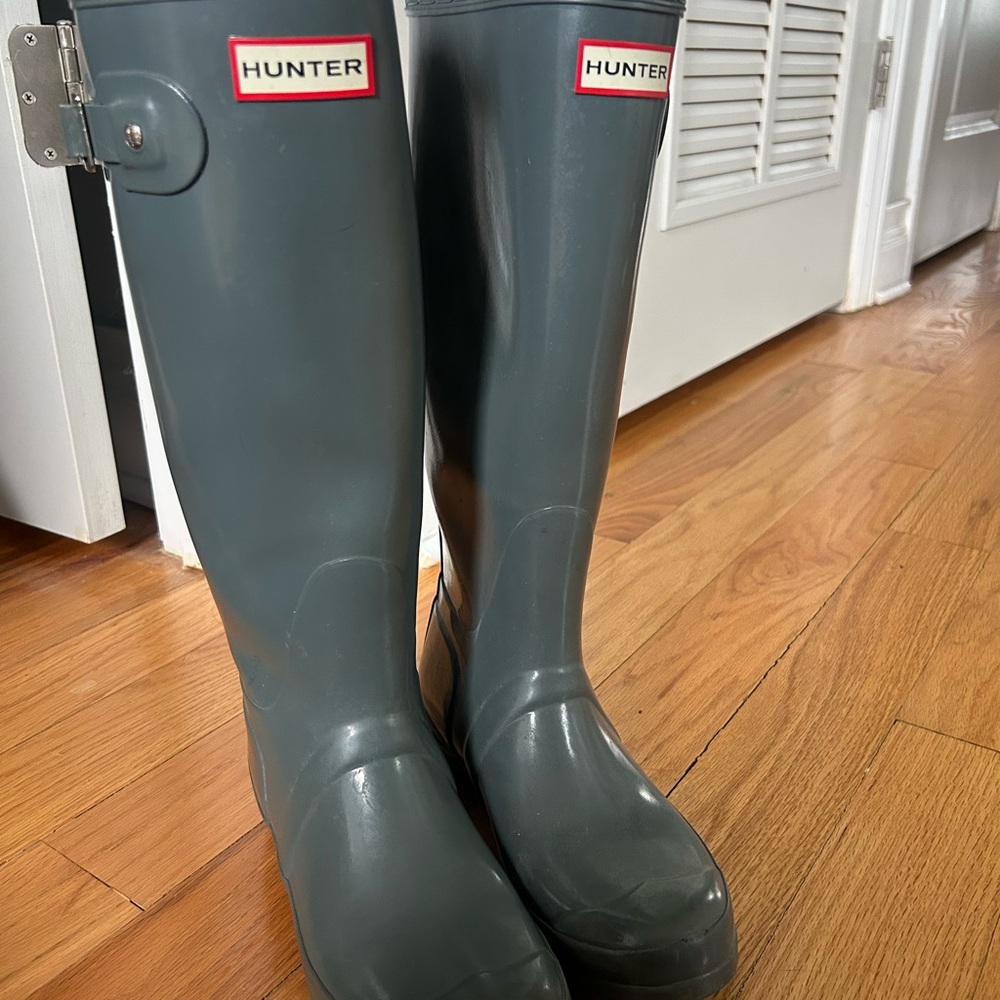Hunter Women's Gray Winter & Rain Boots